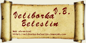 Veliborka Beleslin vizit kartica